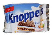 Knoppers Chocolate Hazelnut Wafers, 25 g (Pack of 24)