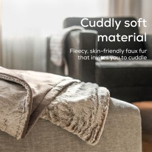 Beurer Electric Blanket, Nordic Beige, 180x130cm – Heated Throw
