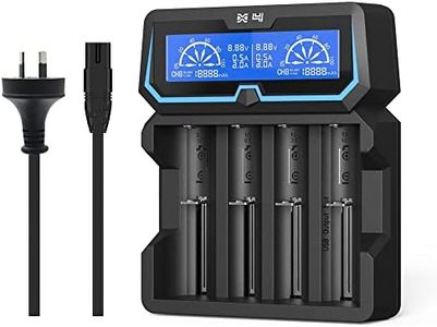 XTAR New X4 Universal 18650 21700 Battery Charger 2A Fast Charger for Rechargeable Li-ion/IMR/Ni-MH/Ni-Cd 18650 16340 20700 21700 26650 14500 AA AAA D C Batteries with USB Output