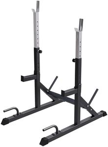 GORILLA SPORTS® Rack Squat - Largeur et Hauteur Réglables, pour Poids 30/31 mm, Acier, Max 200 kg - Rack Musculation, Rack Haltere, Cage Squat, Appareil Sport Maison, Home Gym
