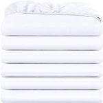 Utopia Bedding Twin Fitted Sheets - Bulk Pack of 6 Bottom Sheets - Soft Brushed Microfiber - Deep Pockets - Shrinkage & Fade Resistant - Easy Care (White)