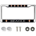 Dog Beagle Quotes Chrome License Plate Frame Beagle Dad Gifts US CA Car License Plate Frame Dog Lover Gifts License Plate Frame for Men