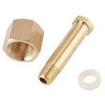 CGA-320 NPT 1/4 Carbon Dioxide Regulator Nut and Nipple with Washer Valve Adapter CO2 Inlet Bottle Regulator Fittings Part