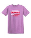 I'm Currently Unsupervised Novelty Graphic Sarcastic Funny T Shirt, Heather Orchid, Large