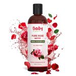 Babyorgano Premium Rose Water | Pure & Natural Preservative Free Skin Toner, Face Cleanser | Balances PH | Tightens Pores | Ideal for Oily, Acne-Prone, Dry, Normal Skin - 200ml