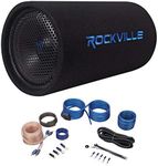 Rockville RTB10A 10" 500w Powered Subwoofer Bass Tube+Bass Remote + Amp Kit