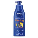 NIVEA Q10 Firming Rich Body Lotion + Vitamin C (6 x 400ml), Firming Body Lotion with Collagen Booster Complex, 48H NIVEA Moisturiser, NIVEA Body Lotion for Dry Skin