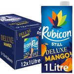 Rubicon Still 12 Pack Deluxe Mango Juice Drink, Made with Handpicked Alphonso Mangoes for an Authentic and Delicious Flavor - 12 x 1L Cartons