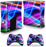 MightySkins Skin Compatible with X-Box 360 Xbox 360 S Console - Light Waves | Protective, Durable, and Unique Vinyl Decal wrap Cover | Easy to Apply, Remove, and Change Styles | Made in The USA