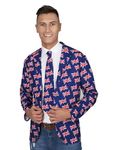 Wicked Costumes Mens Great Britain Union Jack Jacket & Tie Set - Medium