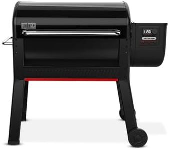 Weber Smoque™ XL 34‑Inch Pellet Smoker, Black – Outdoor BBQ Pellet Grill Up to 500 Degrees with SmokeBoost, SmoqueVent Airflow System & Rapid React PID Temperature Control
