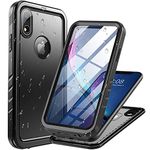 Cozycase for iPhone XR Waterproof Shockproof Case with Screen/Camera Protector - Unbreakable/Heavy Duty/Front and Back Cover【360 Full Body Protective】 Underwater Dustproof Antishock Hard Bumper Black