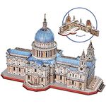 CubicFun 3D Jigsaw Puzzles for Adults 643 Pieces Architecture with Interior Views Model Kits for Adults Build UK London Classical Architecture St. Paul's Cathedral, Hard Puzzles Gifts for Women, Men