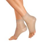 Orthosleeve FS6 Foot Sleeve | Exclusive 6 Zone Compression Technology | Plantar Fasciitis, Heel Pain & Swelling Relief | 1 Pair | 30 Day Guarantee | 24/7 Comfort - Medium Natural