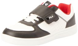 Fila C. Court Cb Velcro Kids Sneaker, white black, 2.5 UK