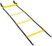 Amazon Basics Nylon Agility Workout Training Ladder - 4.5 meters, Yellow and Black