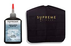 Supreme Trimmer Gold Logo Barber Cape & Clipper Blade Oil Kit, Gold