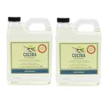 Fruits & Passion Cucina Sea Salt and Amalfi Biodegradable Liquid Hand Soap Refill 33.8 Ounces - 2 Pack