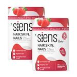 Siens By Dabur Hair, Skin & Nails (3 in 1 Gummies) - 60 pieces | Enriched with Biotin, DHT Blocker, Plant Extracts, Vitamins & Minerals | Brightens Skin, Control Hairfall, Strengthens Hair & Nails