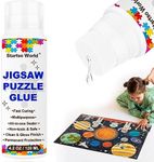 Jigsaw Puzzle Glue with Newest Sponge Head 120ML for 1000/1500/3000 Pieces of Puzzles, Water-Soluble, Fast Drying, Special Craft Puzzle Glue Sheets for Paper and Wood(4.2OZ)