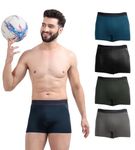 FREECULTR Men's Underwear Anti Bacterial Micromodal Airsoft Trunk - Non Itch No Chaffing Sweat Proof - Midnight Blue,Prussian Blue,Pot Black,Seaweed Green,Smoke Grey Size L Pack 5