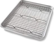 USA Pan 1604CR Quarter Sheet Baking Pan and Bakeable Nonstick Cooling Rack, Metal