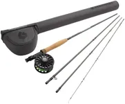 Redington Wrangler Trout Fly Fishing Kit, 5 Weight 9 Foot Rod, Crosswater Reel, Fly Line, Leader, & Carrying Case