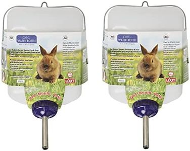 Lixit Widemouth Cage Water Bottles for Rabbits, Ferrets, Guinea Pigs, Rats and Other Small Animals. (White, 64 Ounce Pack of 2)