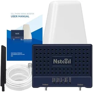 Cell Phone Boosters Cell Booster Up to2500 sq ft Band 66/25/2/4/5/12/13/17 Cell Phone Signal Booster for Home Office All U.S. Carriers FCC Approved