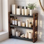 Bathroom Organizers And Storage,Bathroom Counter Organizer,Bathroom Counter Shelf,Bathroom Sink Organizer,Vanity Organizers,Vanity Storage,Makeup Organizer Countertop,Perfume Display (Brown 3 Tier)