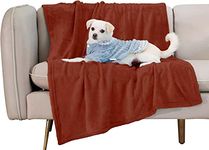 KOZI PET Pet Blanket for Large Small Dogs and Cats - Solid Plush Flannel Silky Soft Fleece - 65" X 75", Brown Size - XXL