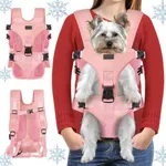 YUDODO Pet Dog Front Carrier Backpacks Multiple Adjustable Small Dog Chest Carrier Legs Out Easy-Fit Dog Travel Backpack Carrier for Hiking Camping for Small Medium Dogs Cats and Rabbit (Medium,Pink)