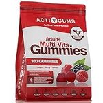 Adults Multivitamins 180 Vegan Gummies. 90 Days Supply. Resealable & Recyclable Pouch. 11 Essential Vitamins & Minerals A,D,E,C,B3,B6,B5,B12,Biotin,Zinc&Iodine. for Adults & Teens by ActivGums®