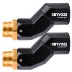 GRYVOZE 2PCS 3/4 Inch NPT Fuel Hose Nozzle Swivel - Multi Plane 360° Rotating Connector for Fuel, Water, Diesel, Gasoline, Kerosene Transfer Pumps, Tanks, and Nozzles