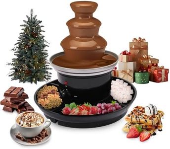 3-Etagen Schokobrunnen mit Schmelzfunktion, 40W Elektrisch Schokoladenbrunnen Schokoladenfondue Maschine, 0.45kg/1lb Kapazität Edelstahl Schokoladen Brunnen für Familie Party Geburtstag Hochzeitd