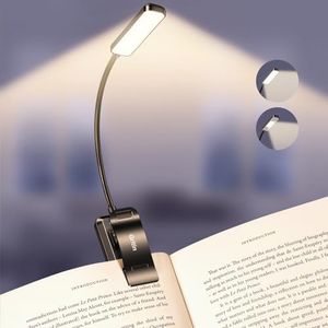 Gritin 2026 Gen 2 Book Light for Reading- 30 Eye Caring Full Spectrum LED, 5 Colors & 5 Brightness, Adjustable Wide/Narrow Beam, Upgrade 1500mAh Long-Lasting Rechargeable Clip on Light for Book Lovers