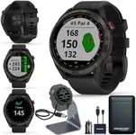 Garmin Approach S42 GPS Golf Smartwatch | Vibrant 1.2" Touchscreen Display | Long Battery Life | Activity and Sleep Tracking | Integrated with Garmin Golf App with Signature Stand Power Bundle