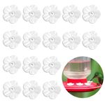 Hummingbird Feeders for Outdoors,16 Pcs Hummingbird Feeder,Hummingbird Feeder Replacement Parts,hummingbird feeders,Hummingbird Feeder Replacement Flowers,Bird Feeder Replacement Parts,White