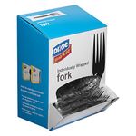 Dixie FM5W540 Wrapped Medium Weight Polystyrene Forks, 6.1" Length, Black (Pack of 90)