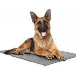 PetSol Cooling Mat for Dogs. Large Cooling Mat, Waterproof with Non Toxic Miracle Cool Gel. No Pre-Freezing Needed 90cm x 50cm (Grey)