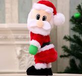 Twerking Santa Claus Animated Christmas Singing Santa Figure Soft Plush Stuffed Toy Doll Interactive Dancing Santa Claus Figurine Home Ornament Christmas Decorations Toys for Kids Birthday Gift