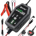 HTRC 3A Car Battery Charger 6V/12V, Automatic Trickle Charger & Maintainer with Desulfator, Temperature Compensation, for Car Motorcycle Lead-Acid AGM GEL EFB LiFePO4 Batteries