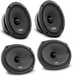 DS18 Car Audio Speakers 2X 6.5” and 2X 6.9” Pro Audio Midrange Loudspeakers with Bullet - Premium Quality Audio Door Speakers for Car or Truck Stereo Sound System - 4 Speakers