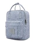 HotStyle BESTIE+ Mini Backpack Map Print Small Backpacking Purse Bag for Women Teen Girls, Gray