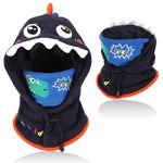 AYPOW Winter Thermal Fleece Balaclava for Kids, 3D Animal Face Cover Ski Mask, Multifunctional Windproof Adjustable Warm Fleece Hat Cap Hood Neck Warmer for Boys Girls Cycling Skating Outdoor Sports