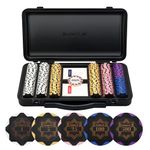 SLOWPLAY Nash 14 Grams Clay Poker Chips Set for Texas Hold’em, 300 PCS [with Numbered Values] Features a High-end Chip case with Extra Durable German Polycarbonate Shell, Ideal Gifts for Poker Players