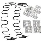 Carkio Sofa Springs,2 PCS 25" Spring with 8 PCS S Clips,4.0 Wire Diameter Sofa Spring Repair Kit for Seating in Furniture Interior Decoration, Automotive, or Other Applications