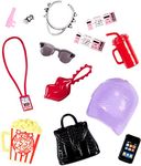 Mattel Barbie Fashions Accessories Range - FKR91 Theatre Evening With Hat, Popcorn, Drinking Cup, Smart Phone, Tickets, Jewellery - .