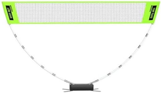 LCGodhik 3-in-1 Portable Badminton Tennis Volleyball Net with Ground Stakes, Adjustable Height Foldable Outdoor Sports Net for Backyard Beach Park with Carry Bag, Nylon and PVC Material