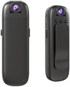 PABXTATU Mini Body Camera 1080P, Wearable Pocket Camera with Clip, 180° Rotatable Lens,Night Vision and Audio Recording for Security Guard, Law Enforcement, Work Records, Travel Evidence